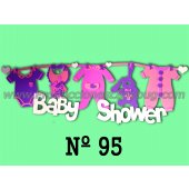 Cartel Goma Eva Ropita Baby Shower/ Llego el bebe x 1u.